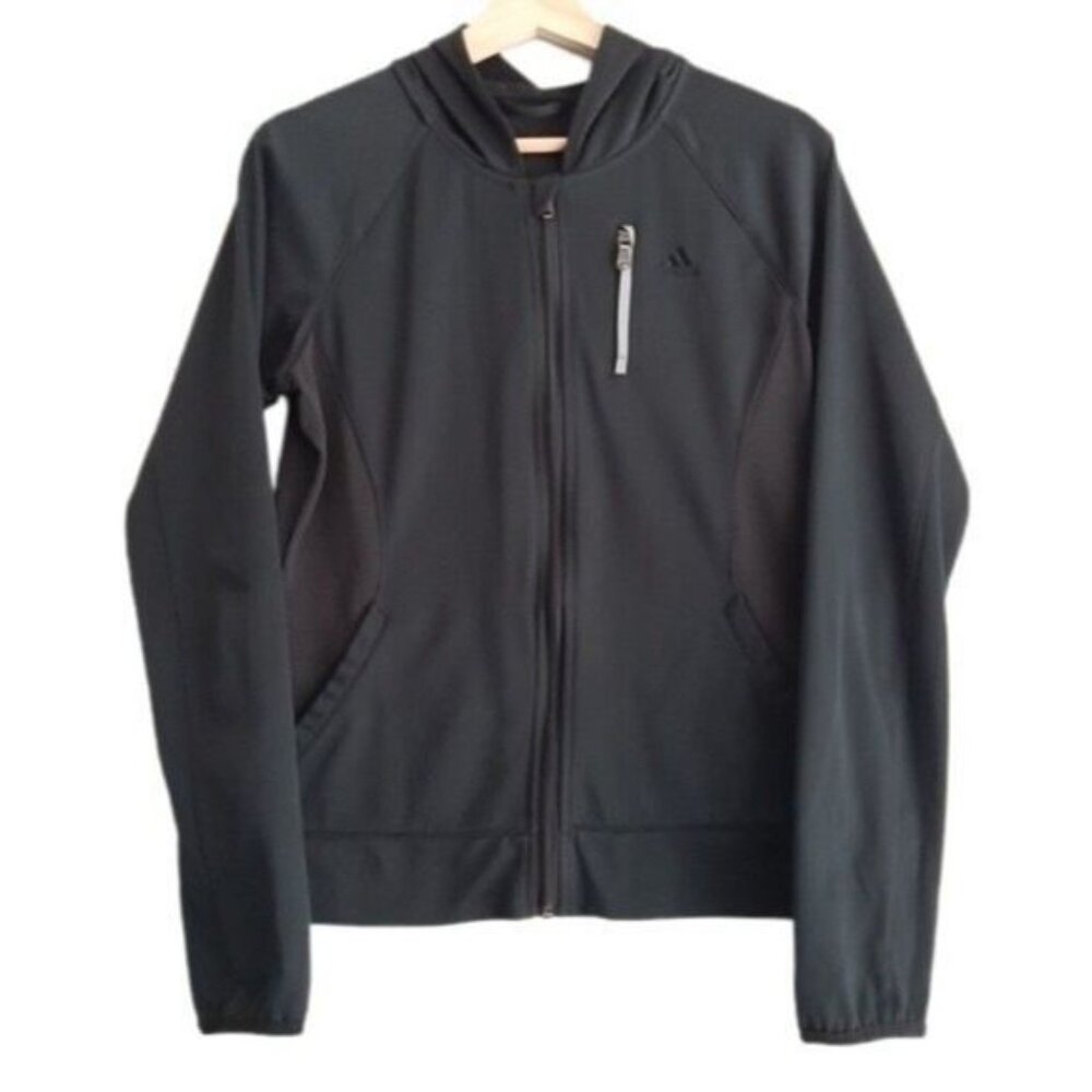 ADIDAS ClimaWarm Athletic Full-zip Light Jacket Hoodie Sz M Flawed
